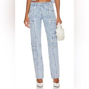 GRLFRND Naomi Low Rise Slim Cargo Jeans Tao Size 27